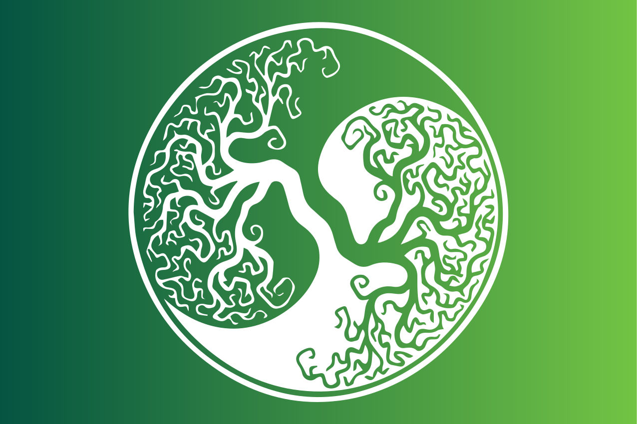 Tischsets originell Ursprünglicher yin yang baum des lebens TenStickers