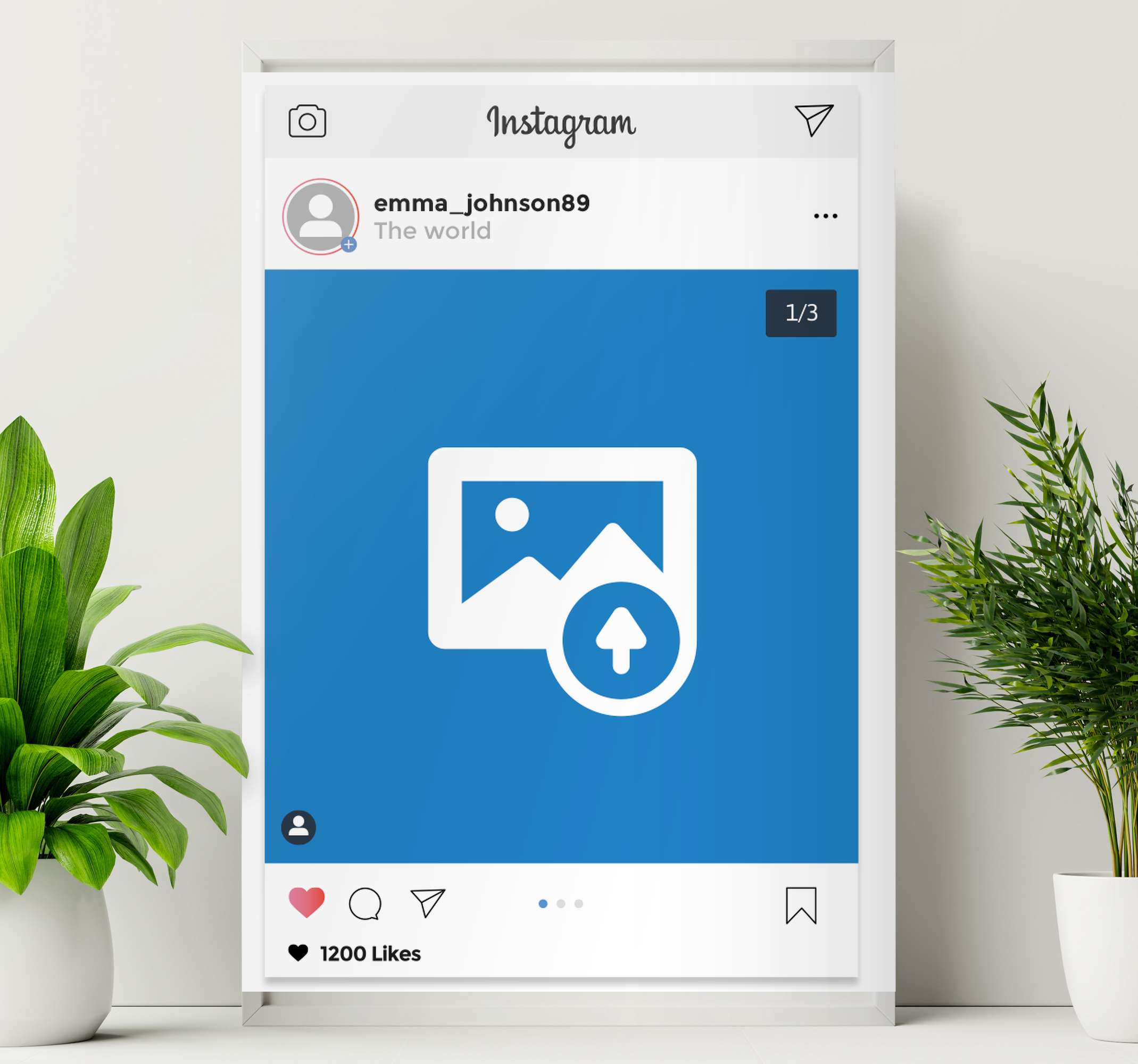 Cuadro Personalizable Pantalla De Instagram Tenvinilo