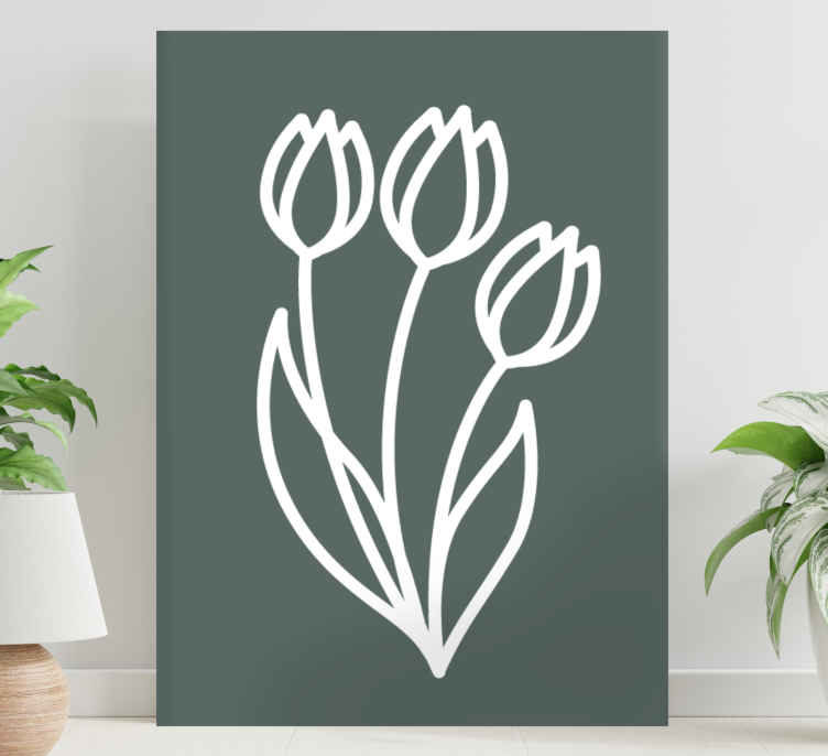 Wandbild Blume Süße weiße tulpen TenStickers