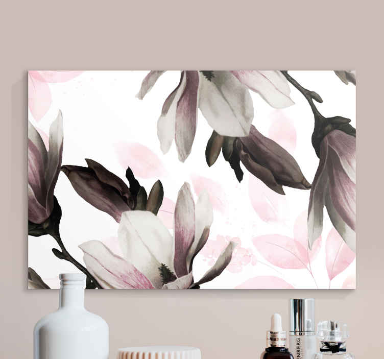 Quadro Con Fiori Variazione Floreale In Stile Glamour TenStickers