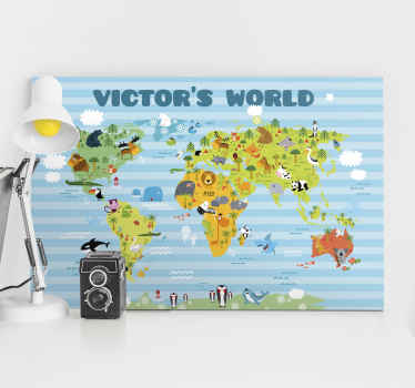 Superbe Collection De Tableaux Cartes Du Monde Tenstickers