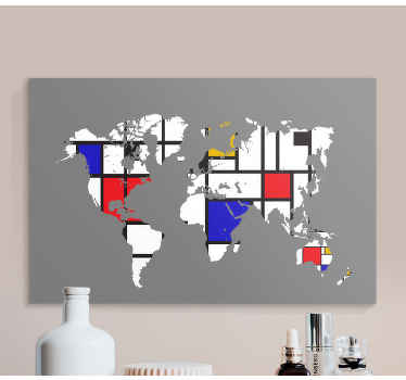 Superbe Collection De Tableaux Cartes Du Monde Tenstickers