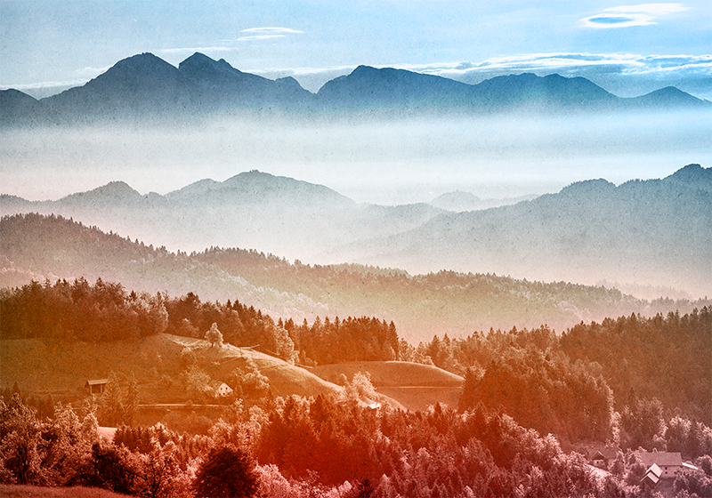 Cuadro De Paisaje Colores Est Ticos Del Paisaje Austriaco Tenvinilo