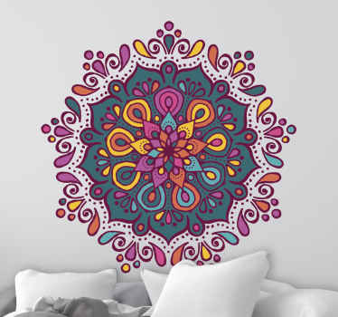 Vinilo Decorativo Dibujo Mandala Flor Tenvinilo