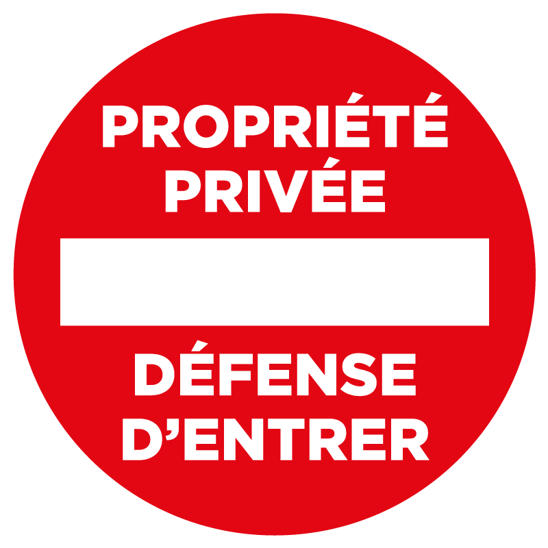 Signalétique Adhésive propriété privée TenStickers