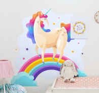 Kino Aufkleber Regenbogen Einhorn TenStickers