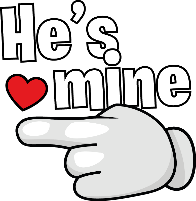 She Is Mine She Is Mine Text Matching Couple T Shirt TenStickers