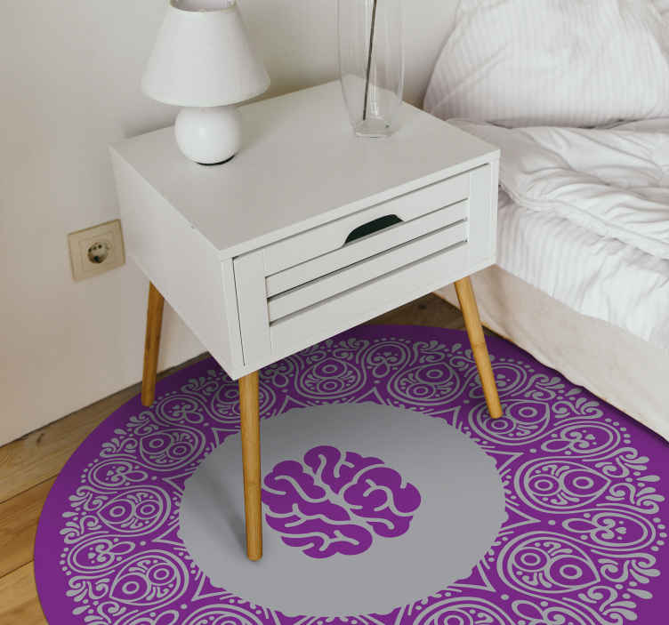 Tapis Vinyl Ethnique Mandala De Cerveau Tenstickers