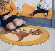 Vinylteppich Tier Orange Dinosaurier Hintergrund Tenstickers