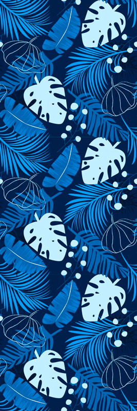 Blue Leaves Lounge Wallpaper Tenstickers