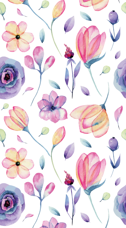 Papier Peint Floral Aquarelle Florale