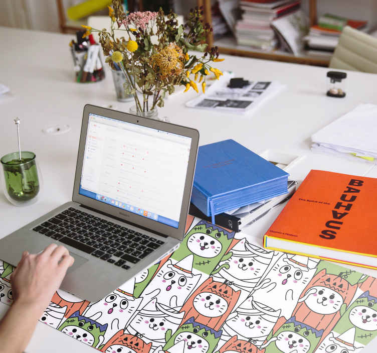 Skremmende halloween katt mer musematter - Tenstickers