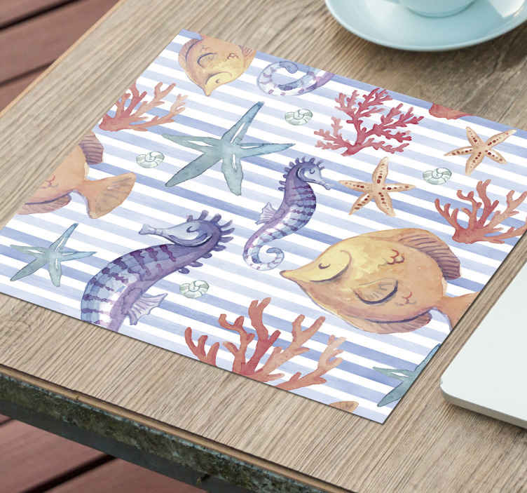 Havet liv fliser havet liv musemåtte - TenStickers
