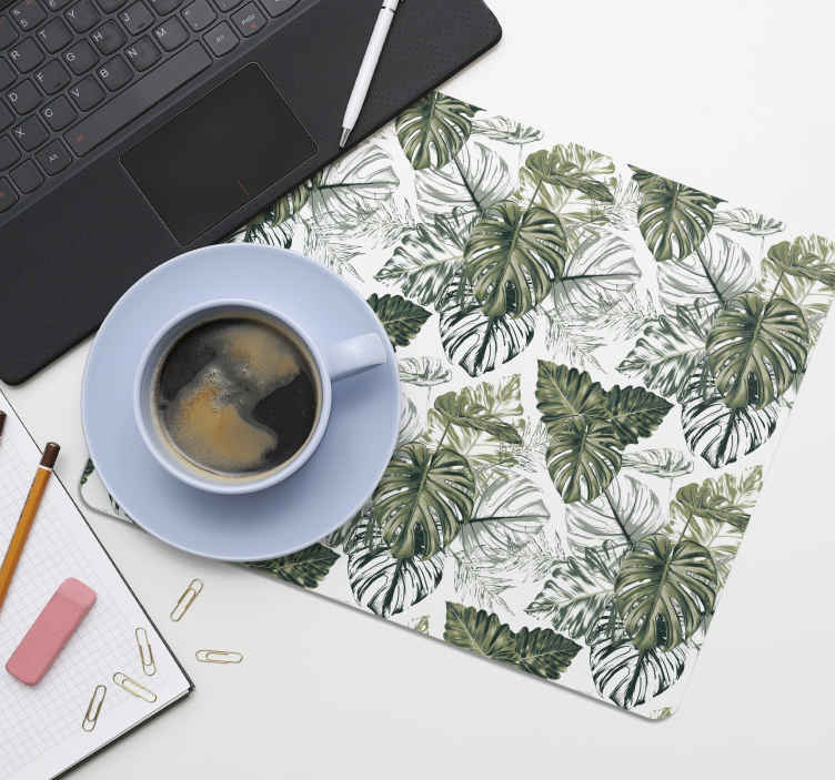 Mouse pad originale Foglie dell'acquerello