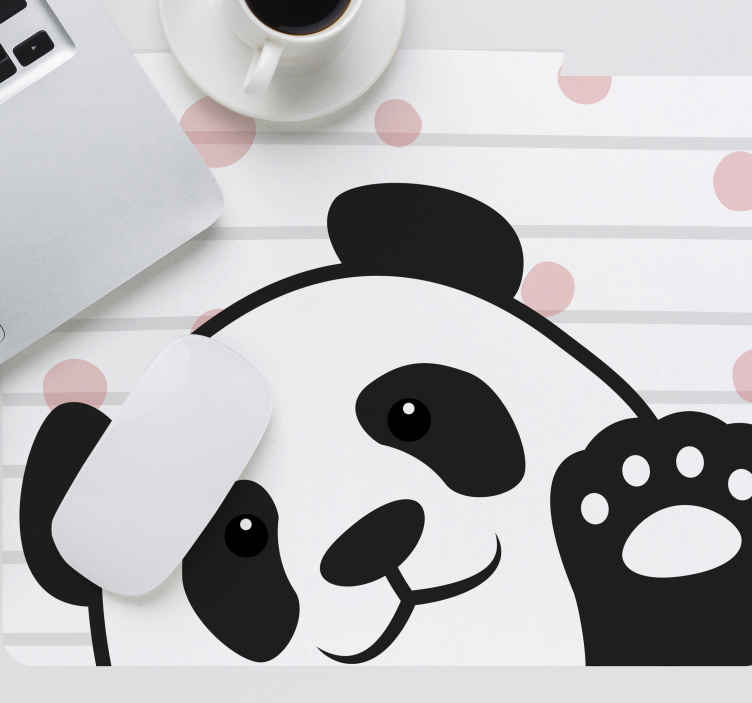 Slepen handboeien diep Anime muismat Panda zwaaien - TenStickers