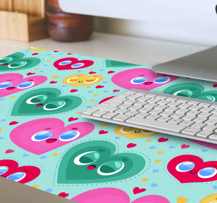 Mouse pad de modele și texturi motif inimi colorate - TenStickers