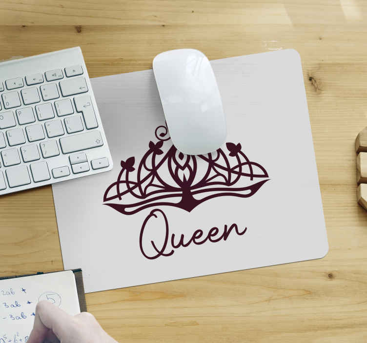 Mouse pad cu nume motiv elegant cu coroana - TenStickers