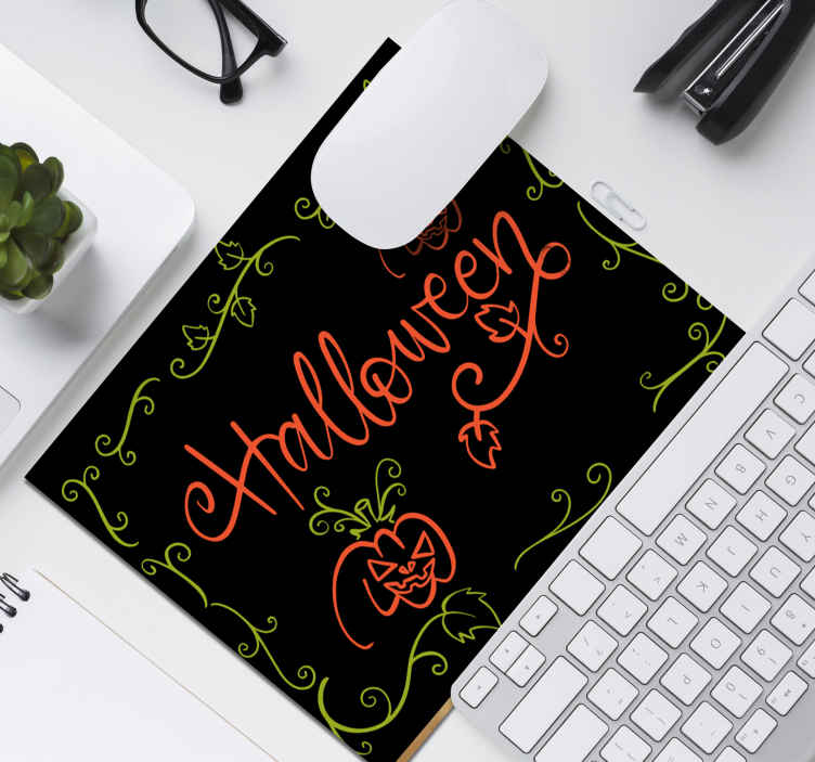 Christmas mouse pad spooky pumpkin decor - TenStickers