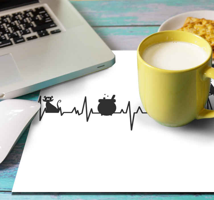 Mouse pad original figurine animale heartbeat - TenStickers