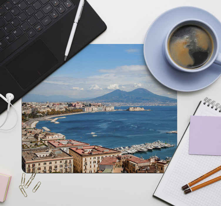 World map mouse pad coastal view point - TenStickers