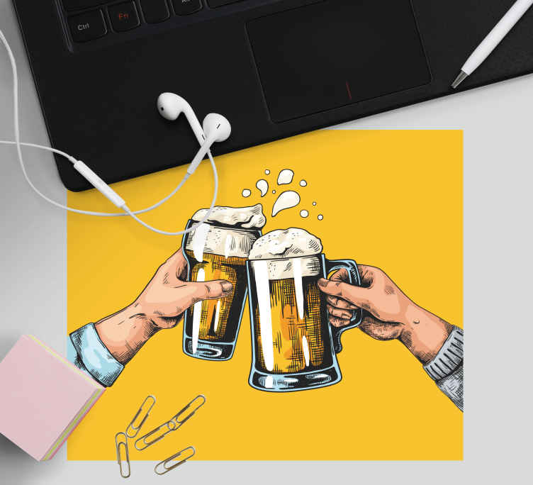 Podkładki pod mysz z tekstem Okrzyki piwa - TenStickers