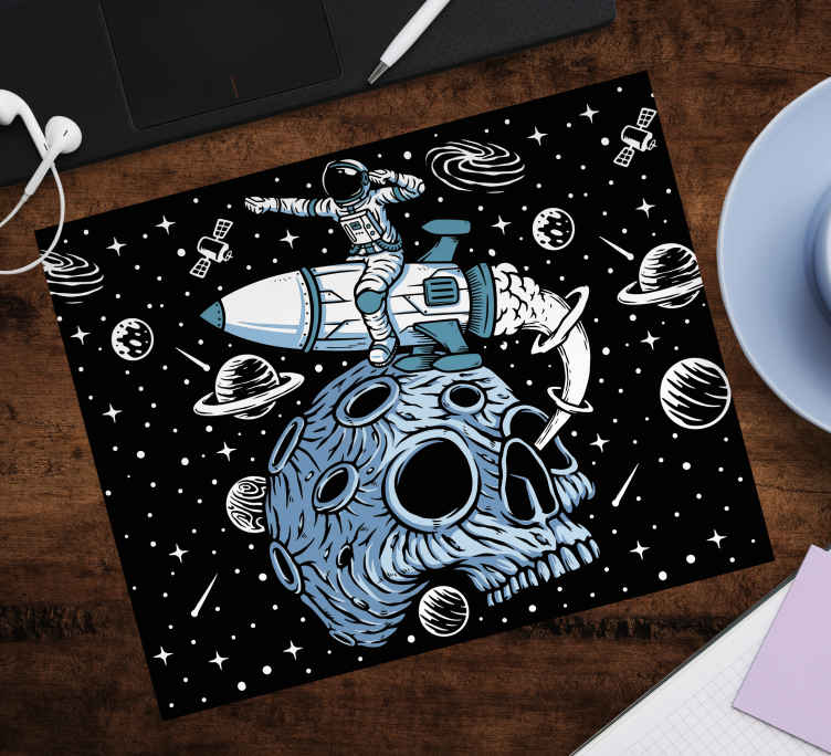 Musematte gaming astronaut på rakett - Tenstickers