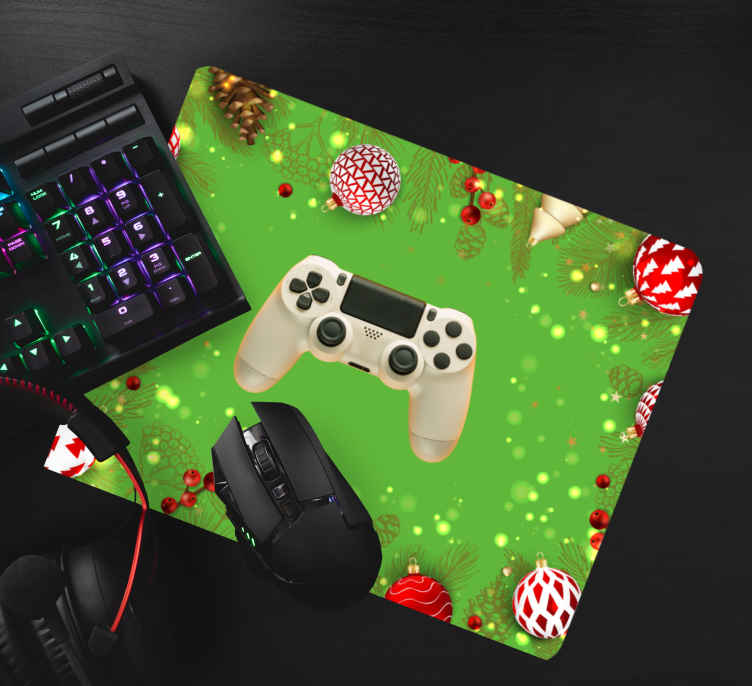 Decorations with background christmas mousepad - TenStickers