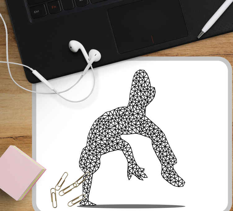 Original mouse pad black geometric design - TenStickers