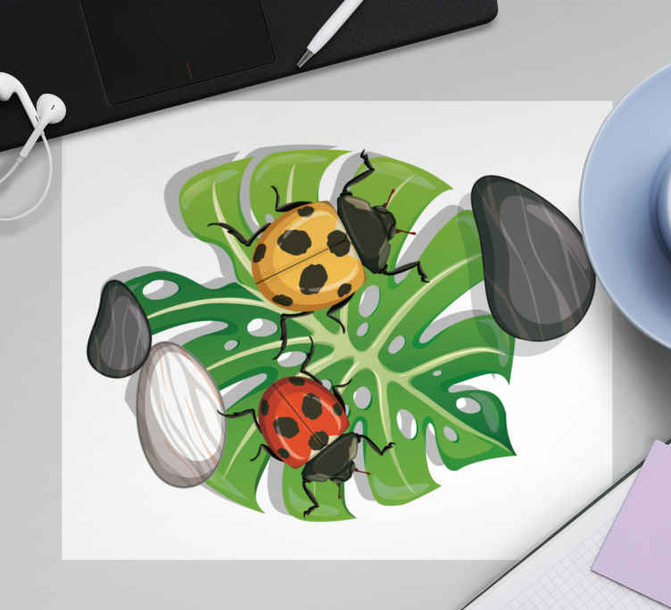Oryginalna podkładka pod mysz kolorowa kompozycja owadów - TenStickers