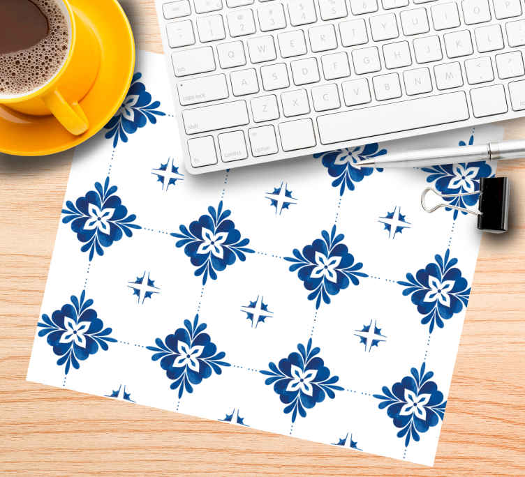 Mouse pad texturas patrón de motivo floral - TenVinilo
