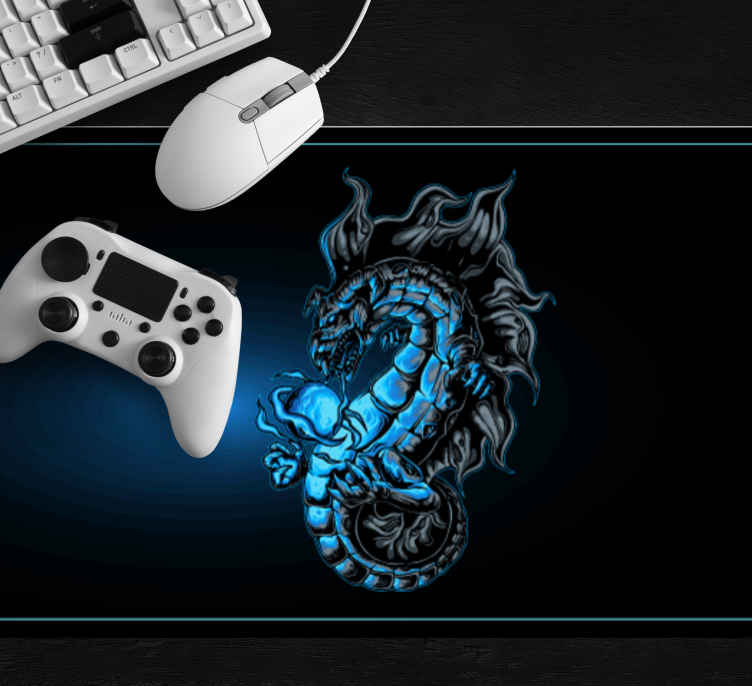 blue gaming mouse pad