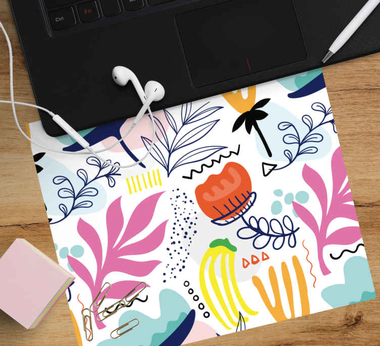 Mouse pad patterns vibrant floral designs - TenStickers