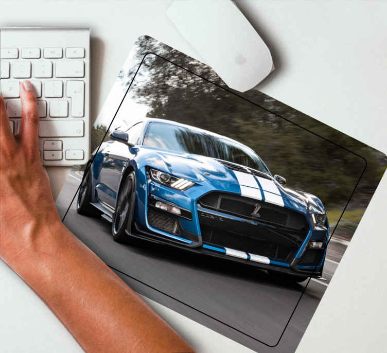 Alfombrilla ratón original Shelby azul gt350 - TenVinilo