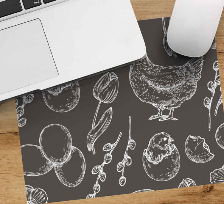 Mouse pad original cu motiv de animale de fermă - TenStickers