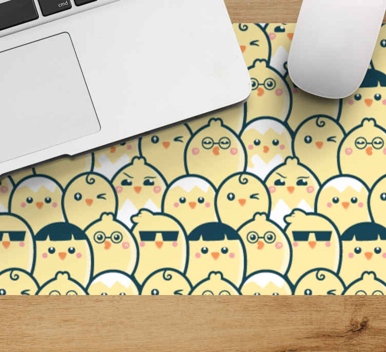 Musematte tekstur søte kyllingmønstre - Tenstickers