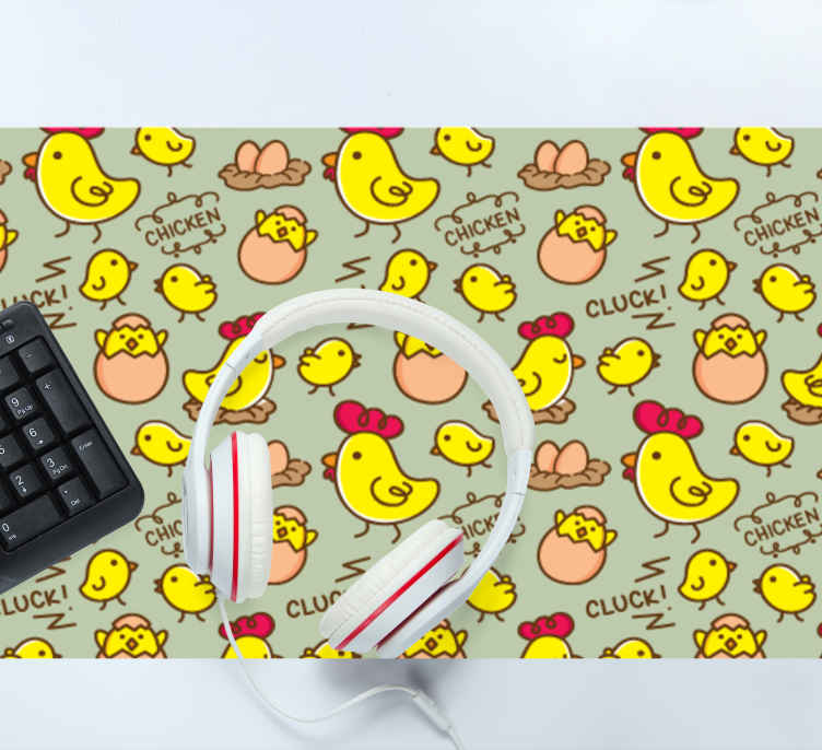 マウスパッド パターン 可愛いニワトリのパターン - TENSTICKERS