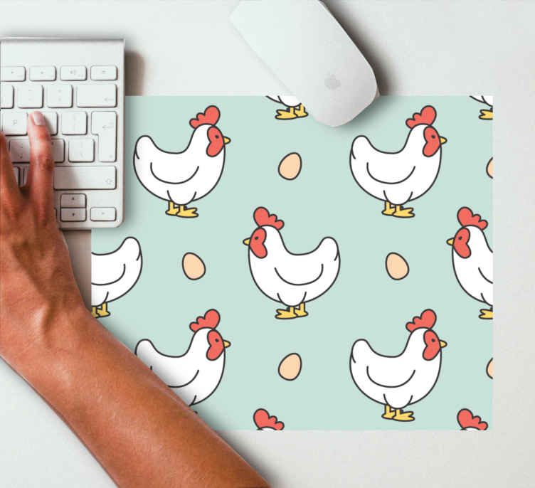 Açık renkler tavuk yumurtası deseni daha fazla fare altlığı - TenStickers