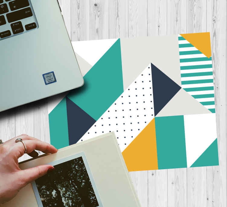 Trojuholníky geometrické umenie originálna podložka pod myš - Tenstickers