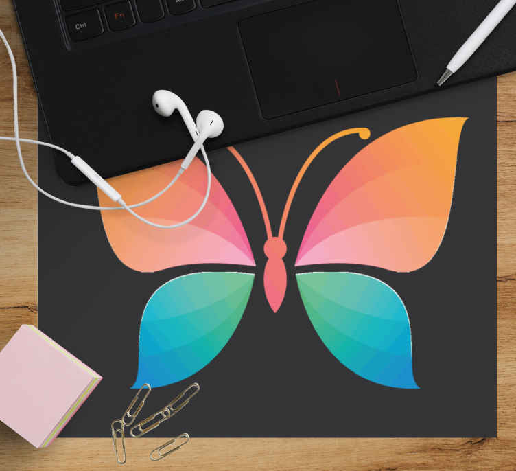 Tapis de souris original graphique de papillons colorés - TenStickers