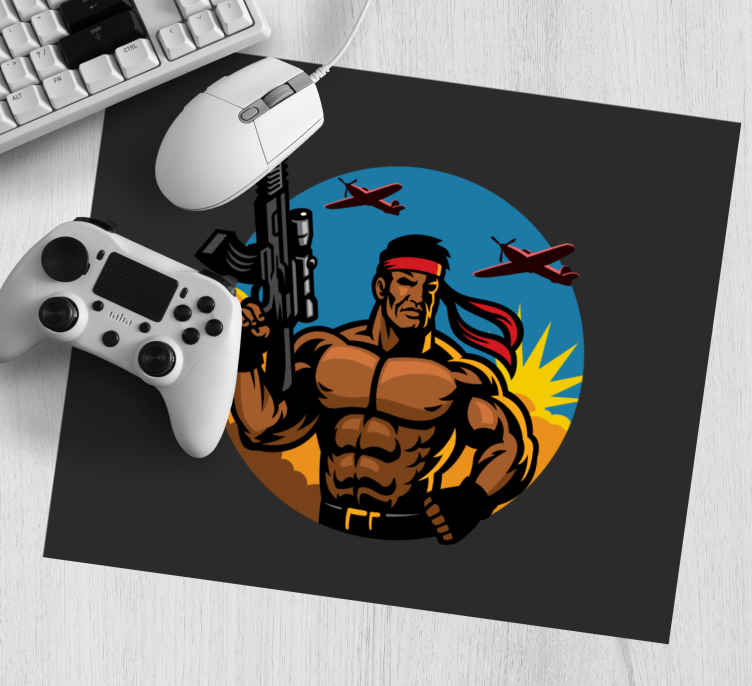 Alfombrilla ratón original Hombre en un juego de guerra - TenVinilo