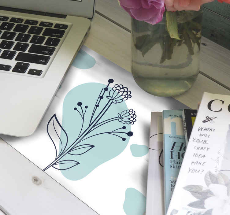 Mouse pad originale Silhoutte fiore con blu