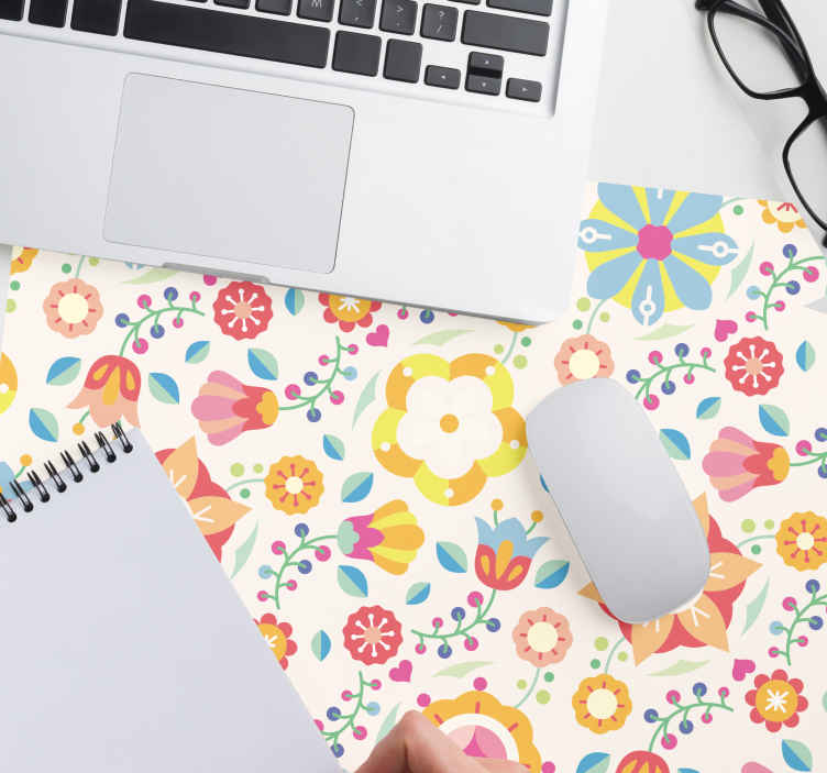Mouse pad de modele și texturi cu textură florală - TenStickers