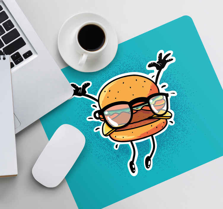 Mouse pad original personaj amuzant hamburger - TenStickers