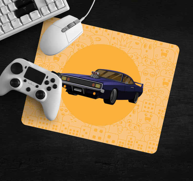 Mouse pad pentru gaming mașină de curse elegantă - TenStickers