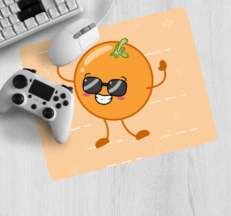Mouse pad pentru gaming personaj portocaliu vesel - TenStickers