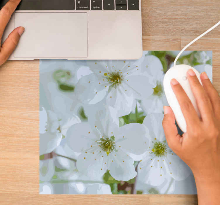 Mouse pad original flori de cireș înflorite - TenStickers