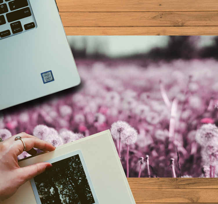 Mouse pad originale Arte rosa con dente di leone