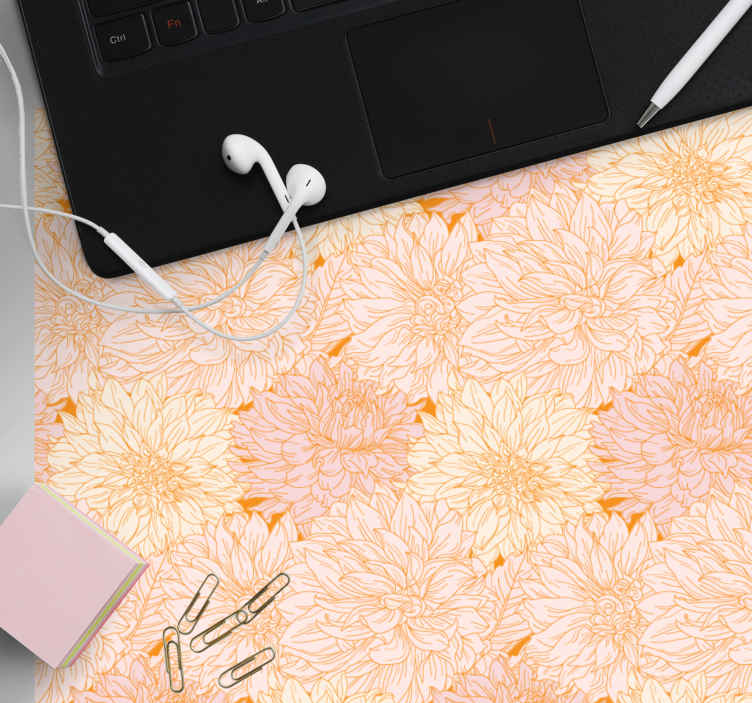 Mouse pad originale Un sacco di dalie bianche texture