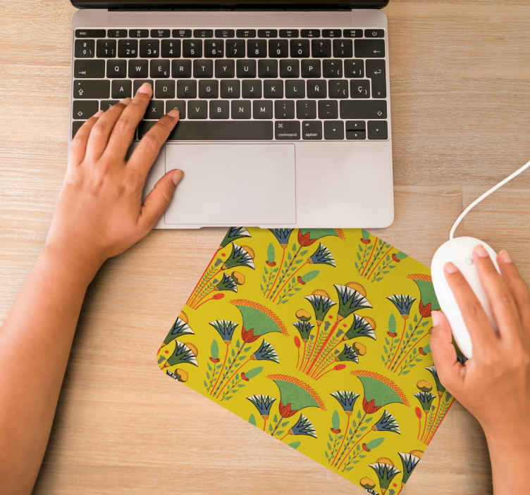 African Floral Patterns Original Mousepad - TenStickers