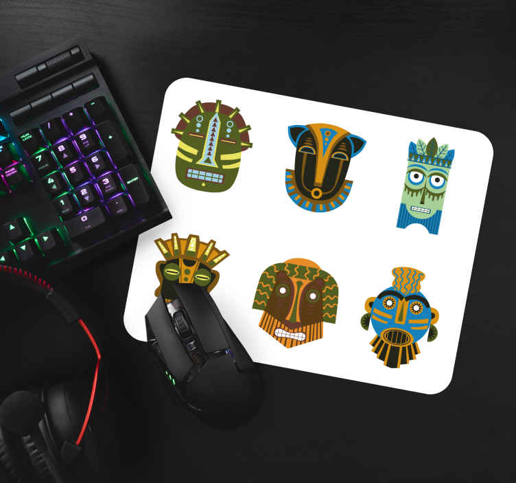 Mouse pad originale Diverse icone africane